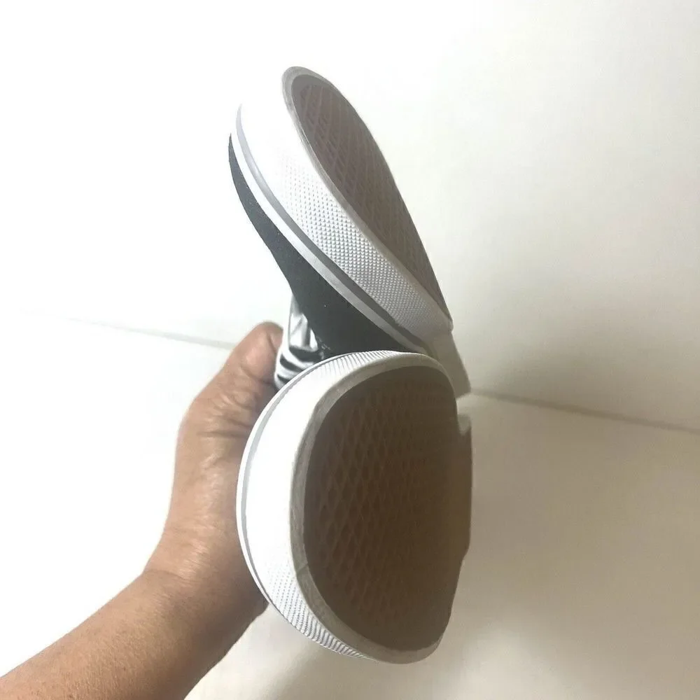 VANS Off The Wall Womens Sz 10 Metallic Gray Low Top Sneaker Shoe Lace Up Casual